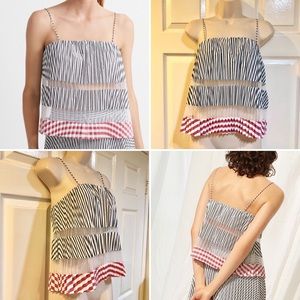 NWT-Club Monaco-Pleated Sunburst Tank/Cami-Sz M